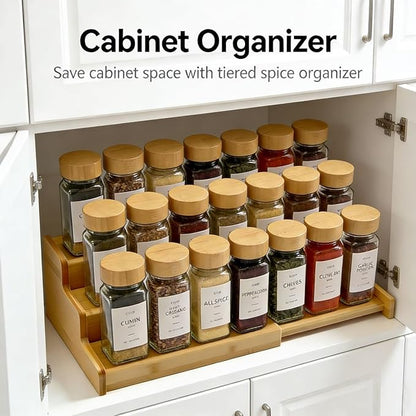 JinDoWin Spice Rack Organizer For Cabinet, Spice Organization For Cabinet