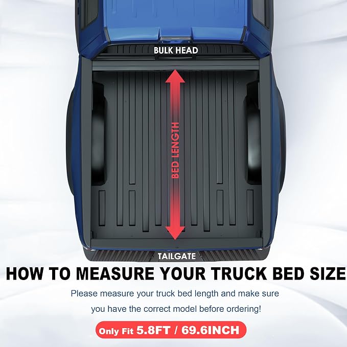 KUIPERAUTO 5.7FT Hard Quad Truck Tonneau Cover Compatible with 2009-2026 Dodge Ram 1500 Inclu. Classic & New Body (w/o Ram Box) 5.7 FT Bed On Top 67.4 inch Aluminum Bed Cover