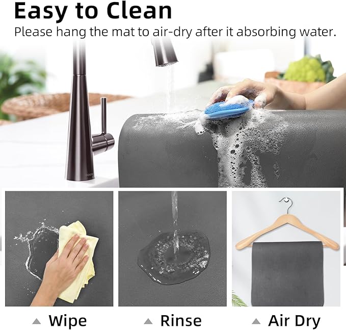 LOPNUR Kitchen Dish Drying Mat, 31.5"x17" Extra Large Dish Drying Mats