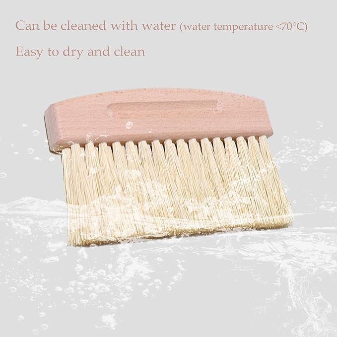Mini Broom and Dustpan Set Small Metal Dustpan and Brush Set Hand Whisk Broom for Home Office Desktop Sofa Pet Care Household Cleaning (PET bristles, Black)