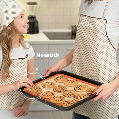 Silicone Baking Mat Set of 3, Silicone Baking Mats Cookie Sheet, Non-Stick Mats