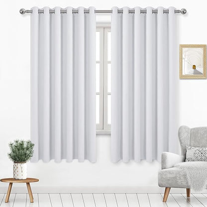 DWCN Blackout Curtains 63 Inch Length, Room Darkening Extra Wide Drapes