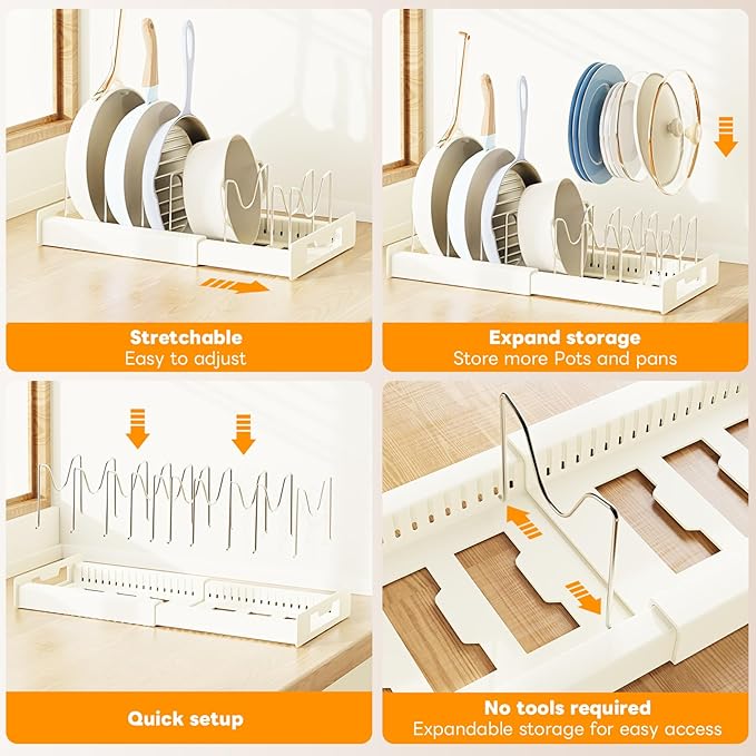 Dayacoco Pots and Pans Organizer Under Cabinet
