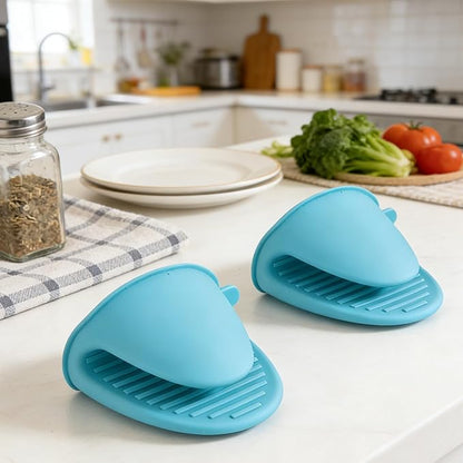4 PCS Silicone Oven Mitts Heat Resistant Mini Oven Gloves