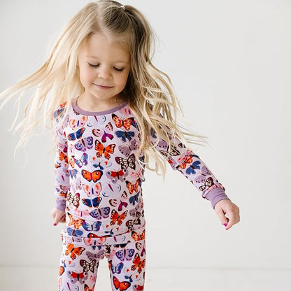Little Sleepies Two-Piece Pajama Set for Boys & Girls, Soft Viscose from Bamboo Toddler Pajamas for Kids, Family Matching PJs
