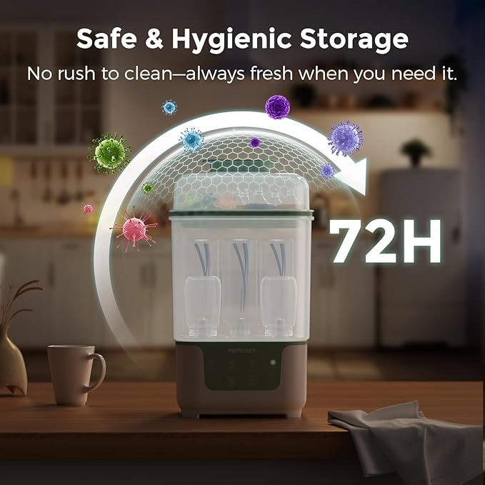 Momcozy Bottle Sterilizer and Dryer, Modular Nesting Space Saving Design