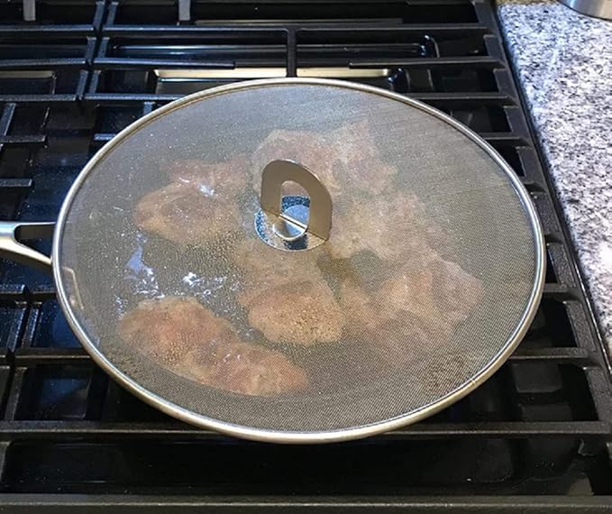 304 tainless Steel Splatter Screen Pan Lid