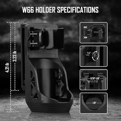 ULTRAFIRE 1000 High Lumen Tactical EDC Flashlight with Holster,Single Mode Police Flashlight with Belt Holder,Bright Law Enforcement Flashlight with Holster for Duty Belt T1 PRO