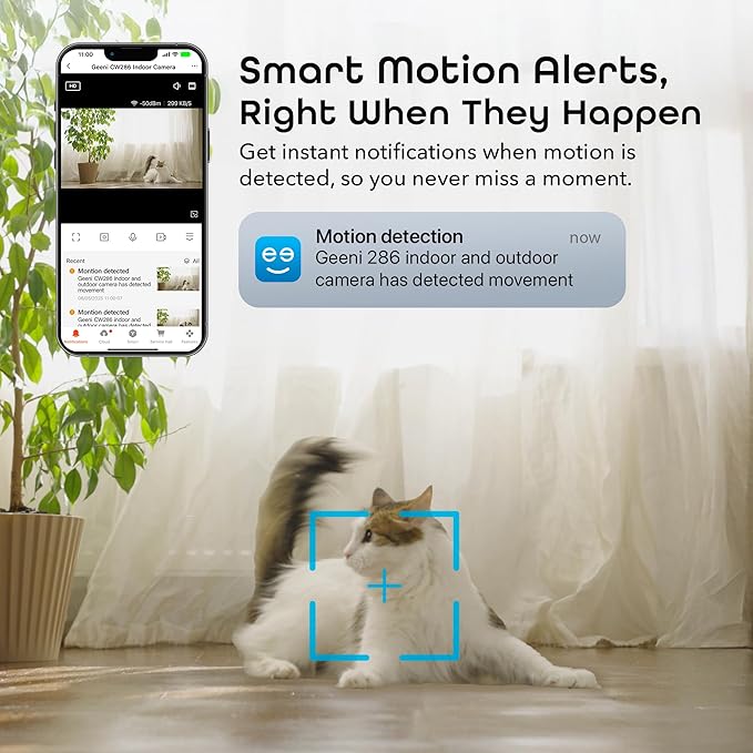 Geeni Mini 1080P Indoor/Outdoor Security Camera 2-Pack, Smart WiFi Cameras