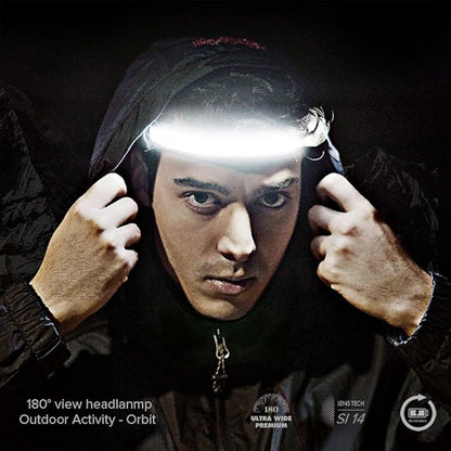 Orbit 2025 Edition Headlamp ??210° Wide Beam + 60° Focus Light, 1020 Lumens, USB-C Rechargeable, IP56 Waterproof, Lightweight LED Headlamp for Camping, Work, Running, Outdoors