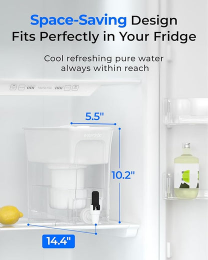 Waterdrop 0 TDS 35-Cup Slim Water Filter Dispenser, Large Capacity, PFOA/PFOS