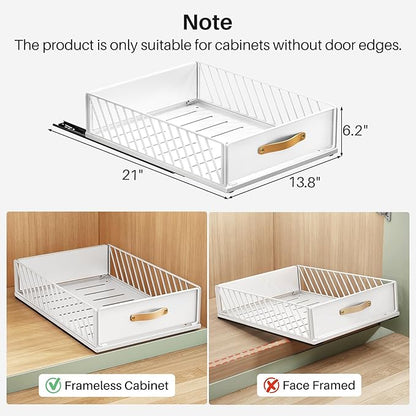 Pull out Cabinet Organizer, Heavy Duty Slide out Pantry Shelves Drawer Storage