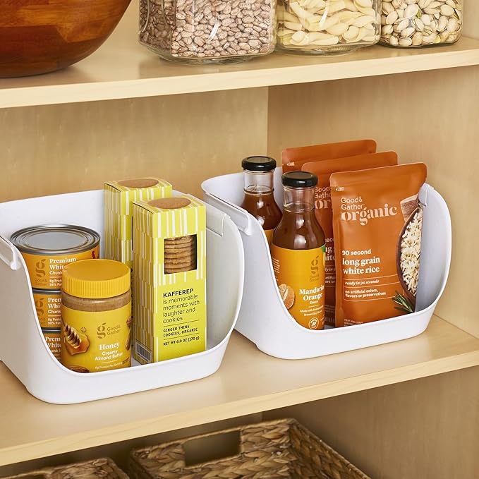YouCopia ShelfBin Stacking Pantry Bins, Stackable Storage Basket Organizers