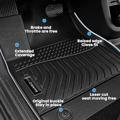 Auxko All Weather Floor Mats Fit for Subaru WRX 2026-2022 TPE Rubber Liners WRX Accessories Set All Season Guard Odorless Anti-Slip Floor Mats