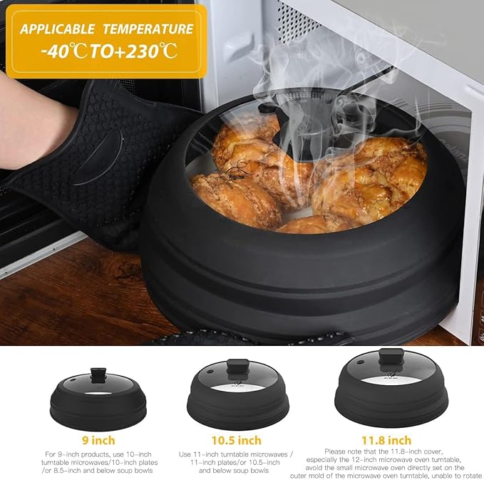 Microwave Splatter Cover Glass Guard Lid