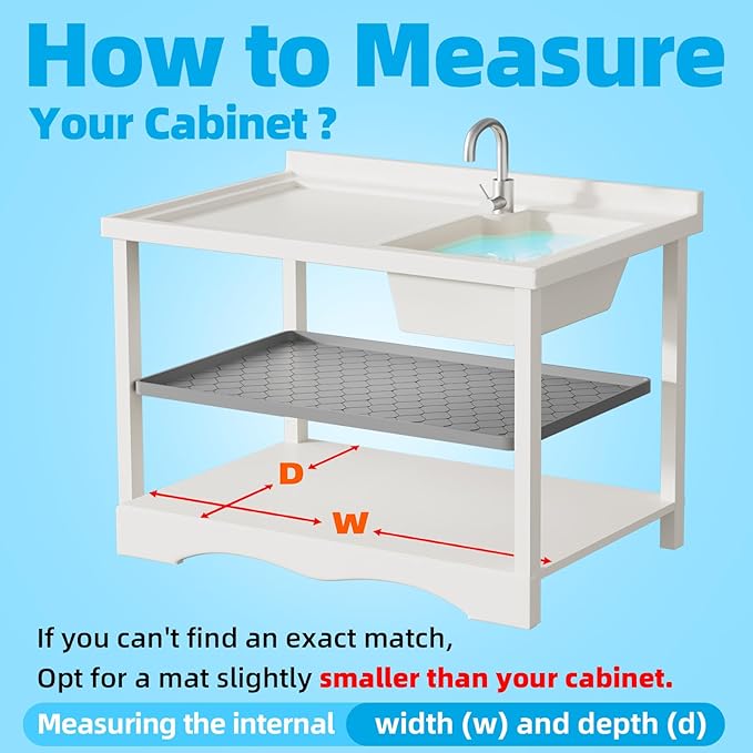 Winisok Silicone Under Sink Mat 31" x 22", kitchen Essentials and Gadgets