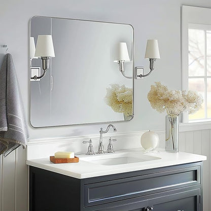 ANDY STAR Square Brushed Nickel Mirror