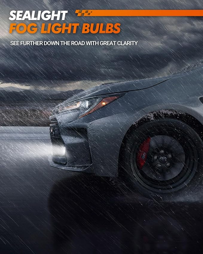 SEALIGHT 9007/HB5 LED Bulbs, 800% Off-Road Use Bulbs Powersports Light Bulbs, 9007 Driving Light LED, 6000k White, Plug-N-Play, Pack of 2