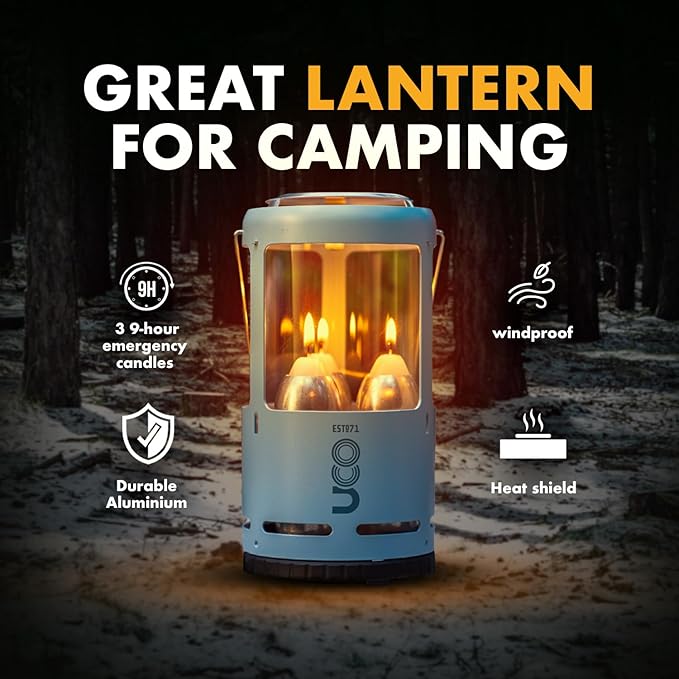 UCO Candlelier Candle Lantern, Candle Lanterns for Real Candles, Perfect Outdoor Gear for Camping or for Power Outages, Includes 3 Long Burning Candles