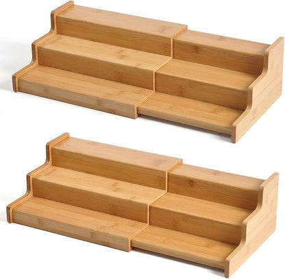 JinDoWin Spice Rack Organizer For Cabinet, Spice Organization For Cabinet