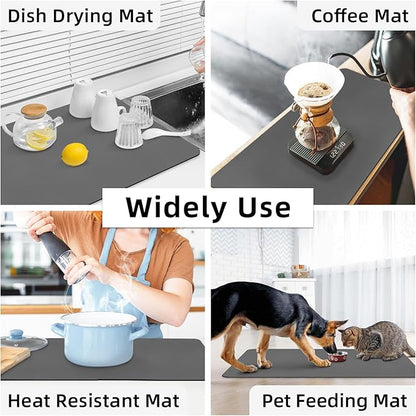 LOPNUR Kitchen Dish Drying Mat, 31.5"x17" Extra Large Dish Drying Mats