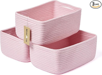 MiniArk Small Storage Baskets for Organizing | Closet Organizer Bins | Shelf