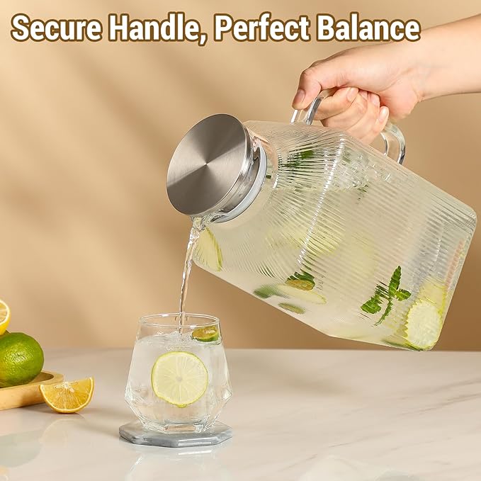 1 Gallon thickened Square Glass Pitcher