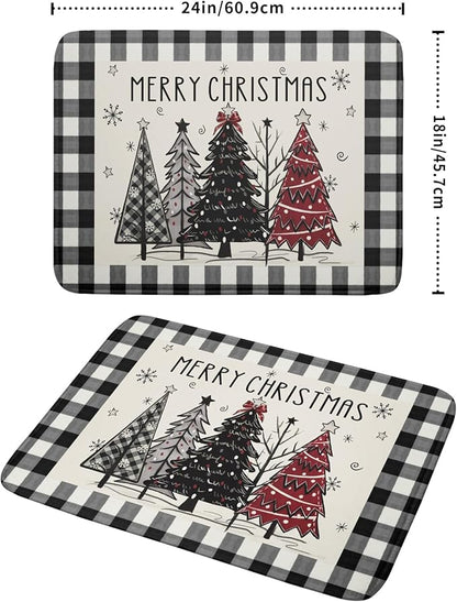 Merry Christmas Tree Dish Drying Mat