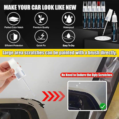Car Touch Up Paint(Borasco Grey(2273/1CN/LIB)) for Landrover, Car Paint Scratch Repair Kit, Quick & Easy Solution to Repair, 2 in 1 Scratch Remover Pen with 2PCS Disposable Micro Applicators