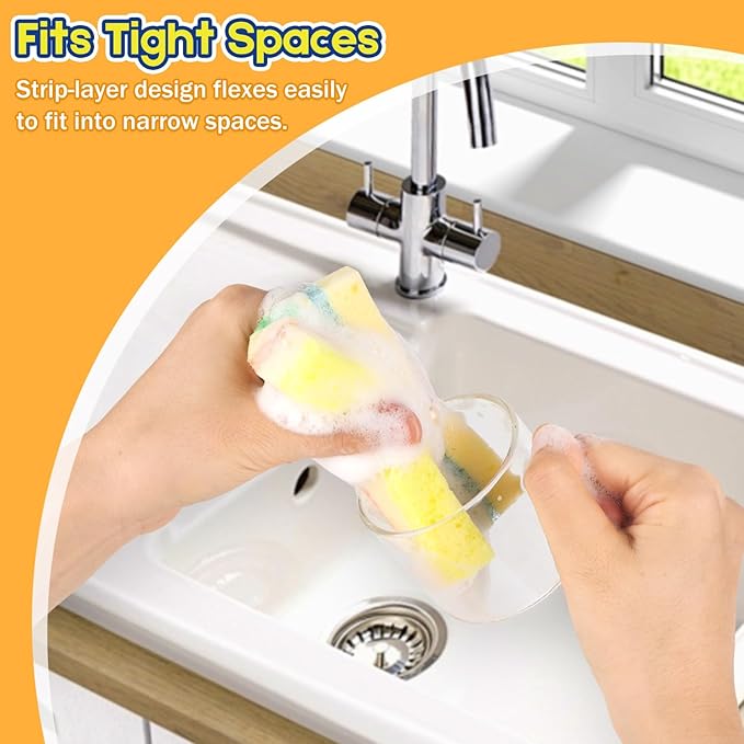 LAUNDRYLUX 12 Pack Scrub Sponge