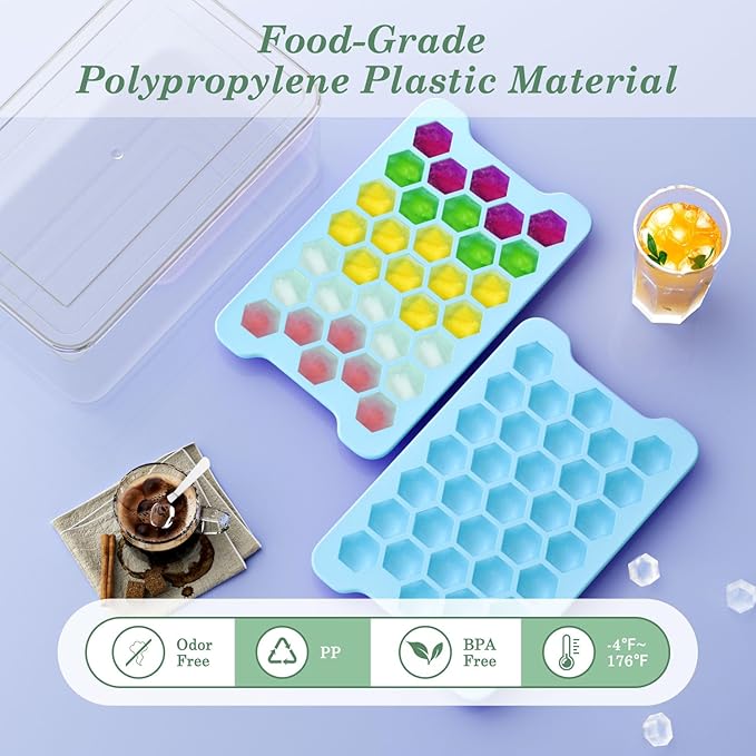 Mini Ice Cube Tray for Freezer: Small Plastic Ice Cubes Trays for Freezer