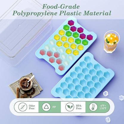 Mini Ice Cube Tray for Freezer: Small Plastic Ice Cubes Trays for Freezer