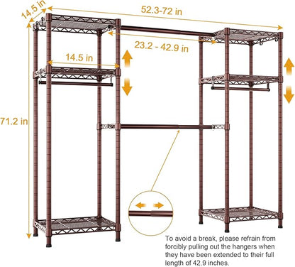 Ulif E7 Garment Rack, Heavy Duty Clothes Storage System