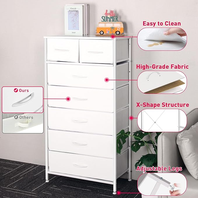 Mifuro Tall Dresser for Bedroom, Vertical Storage Organizer Tower