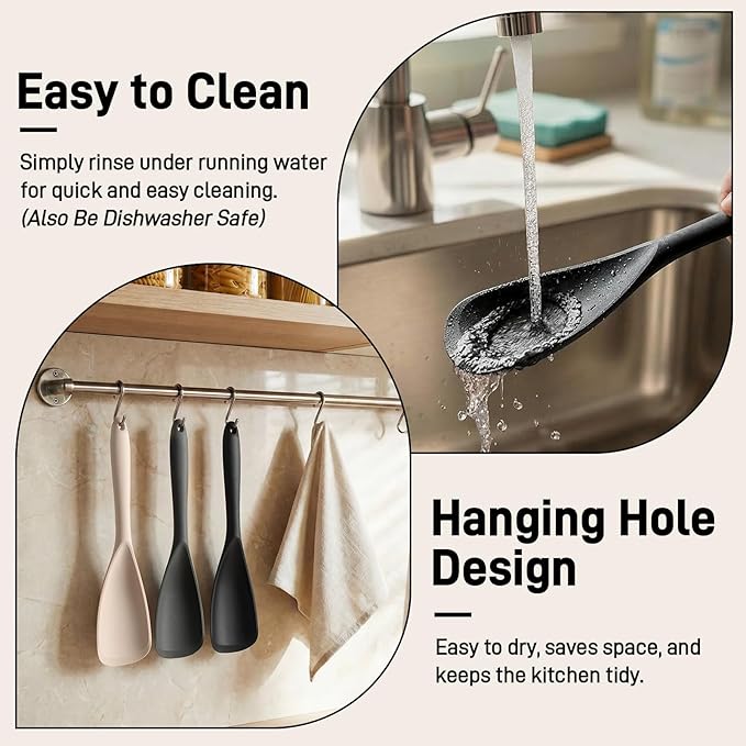 3 PACK Silicone Cooking Spatula Spoons