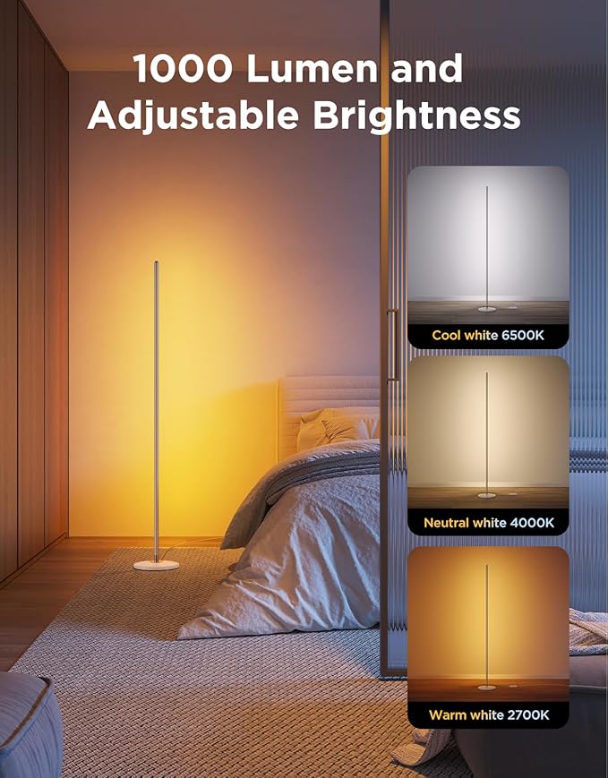 Govee RGBIC Floor Lamp Basic, LED Corner Lamp Works