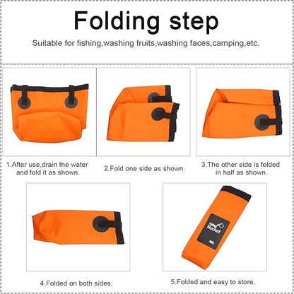 Esthesia Collapsible Bucket, 5 Gallon Portable Folding Water Container for Travelling, Camping, Hiking, Fishing, Gardening