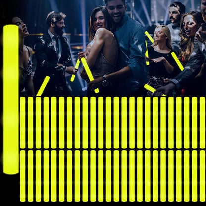 48Pack LED Glow Foam Sticks Bulk,Light Up Glow Sticks with 3 Flashing Modes,Yellow Glow Wands Party Pack,Glow In The Dark Party Supplies for Halloween,ThanksGiving Day,Christmas,Birthday