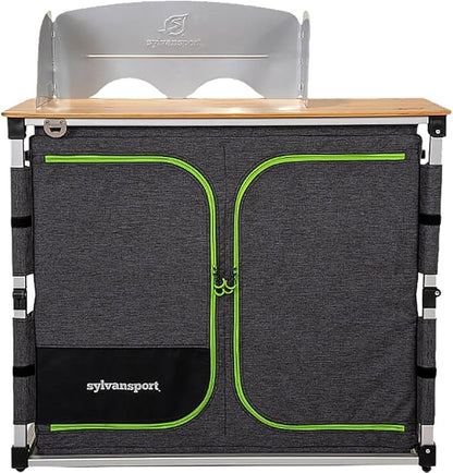 SylvanSport Outdoor Camp Kitchen for Easy Cooking, Clean Up, and Camping Meal Prep - Great for Campsites, Tailgates, BBQs and Glamping - Camping Essentials - Dine-O-Mite Small Version