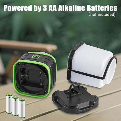 Lichamp LED Camping Lantern, Battery Powered LED Lights Camping Essentials, Portable Lanterns Flishlights for Emergency, Hurricanes, Outdoor Hiking, Power Outages, Survival Gear and Home Use, 2 Pack