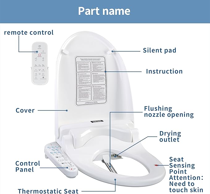KERDE 08 Smart Electric Bidet Toilet Seat
