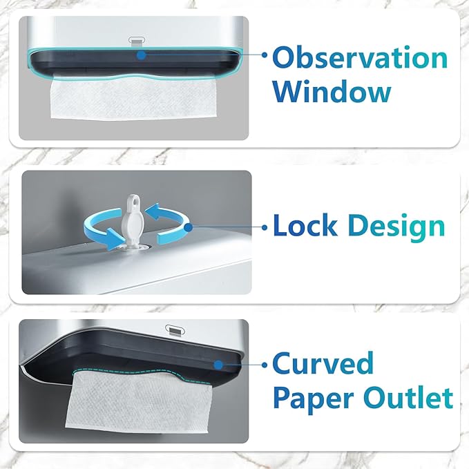 Trifold Hand Towel Dispenser for Bathroom