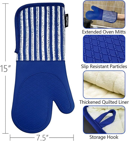 Alselo Silicone Oven Mitts Heat Resistant 932℉