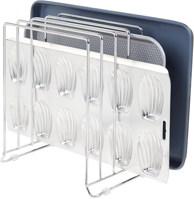 mDesign 5 Slot Pot and Pan Rack — Metal Wire Rack