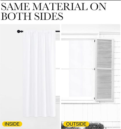 NICETOWN White Bedroom Curtain Panels