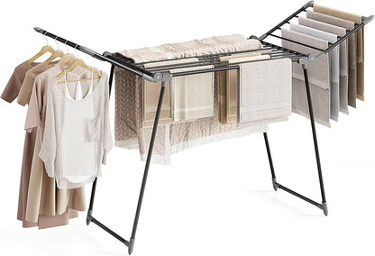 APEXCHASER Clothes Drying Rack Foldable, Large Drying Rack Clothing, Winged