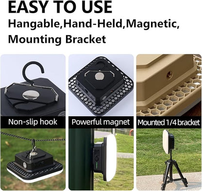 10800mAh Rechargeable Hanging Tent Light with Magnet, 30W 4000LM LED 4 Color Lighting Modes Camping Lantern, Portable IPX5 Waterproof LED Flashlight for Emergency & Gift