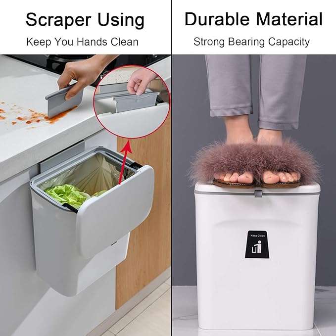 Tiyafuro 2.4 Gallon Kitchen Compost Bin