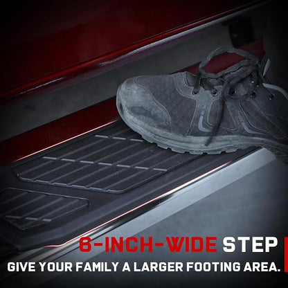 COMNOVA Running Boards Compatible with 2015-2026 Chevy Colorado/GMC Canyon Crew Cab, 6 Inch Colorado Side Steps Nerf Bars, High Light Stainless Steel Step Bars with Non-Slip Plastic Pads.