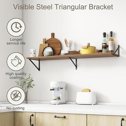 12 Inch Deep Floating Shelves, 48W x 12D Floating Shelves, Deep Wall Shelves